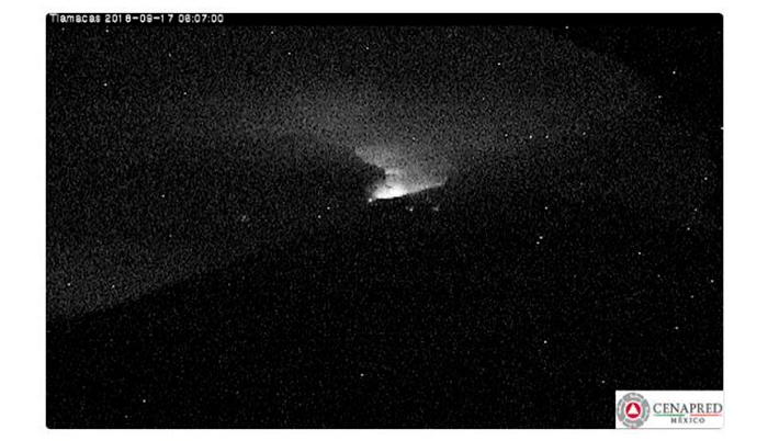 Popocatépetl emite alrededor de 189 exhalaciones