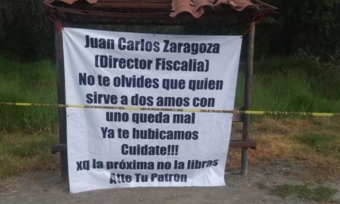 Jalisco amanece con narcomantas dirigidas al director de la Fiscalía