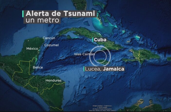 Notiespacio PV | Descartan alerta de tsunami para Quintana Roo por sismo de magnitud 7.7 entre Cuba y Jamaica
