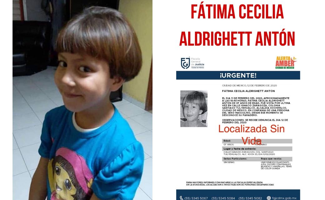 Noticias de Puerto Vallarta | NotiespacioPV | Fiscalía de CdMx confirma que es Fátima la niña hallada muerta en Tláhuac
