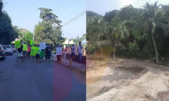 Noticias de Puerto Vallarta | NotiespacioPV | Por construcción de espigón, cierran manifestantes la federal 200