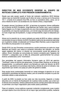 Noticias de Puerto Vallarta | NotiespacioPV | Periodistas alzan la voz: 'Nos corrieron por Enrique Alfaro'