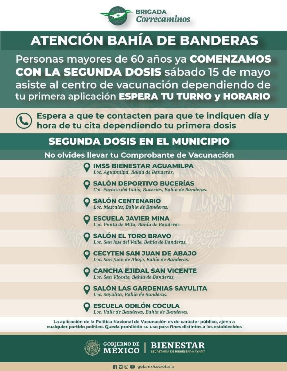 Noticias de Puerto Vallarta | NotiespacioPV | Este sábado comienza la segunda aplicación en Bahía de Banderas