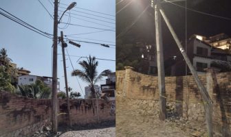 Noticias de Puerto Vallarta | NotiespacioPV | Camión de gas rompe poste y pone en riesgo a vecinos