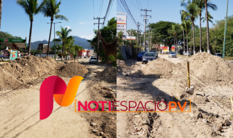 Noticias de Puerto Vallarta | NotiespacioPV | Sigue la calle Prisciliano Sánchez a medias y las afectaciones no se dejan esperar