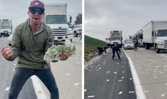Noticias de Puerto Vallarta | NotiespacioPV | Camión deja caer dólares en carretera EU; autoridades piden a los que recogieron que devuelvan el dinero