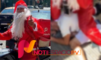 Noticias de Puerto Vallarta | NotiespacioPV | Viral: Repartidor disfrazado de Papá Noel detiene a asaltantes