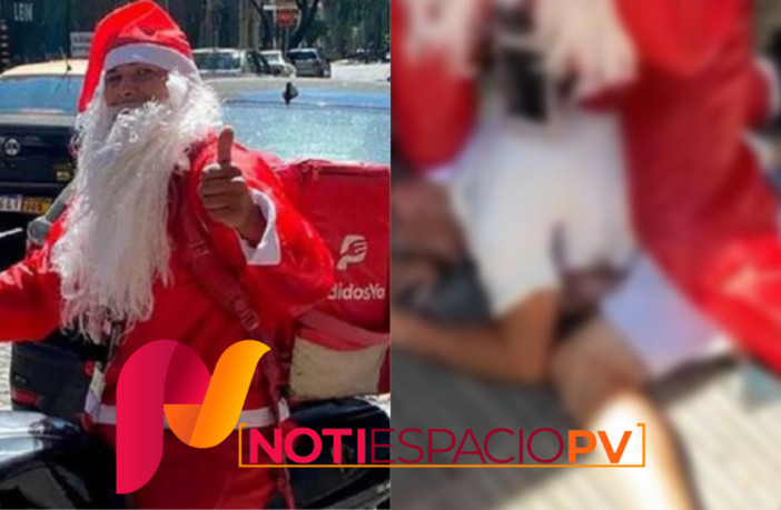 Noticias de Puerto Vallarta | NotiespacioPV | Viral: Repartidor disfrazado de Papá Noel detiene a asaltantes
