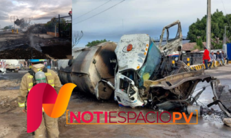 Noticias de Puerto Vallarta | NotiespacioPV | Arde pipa de combustible en San Gabriel; hay cuatro heridos