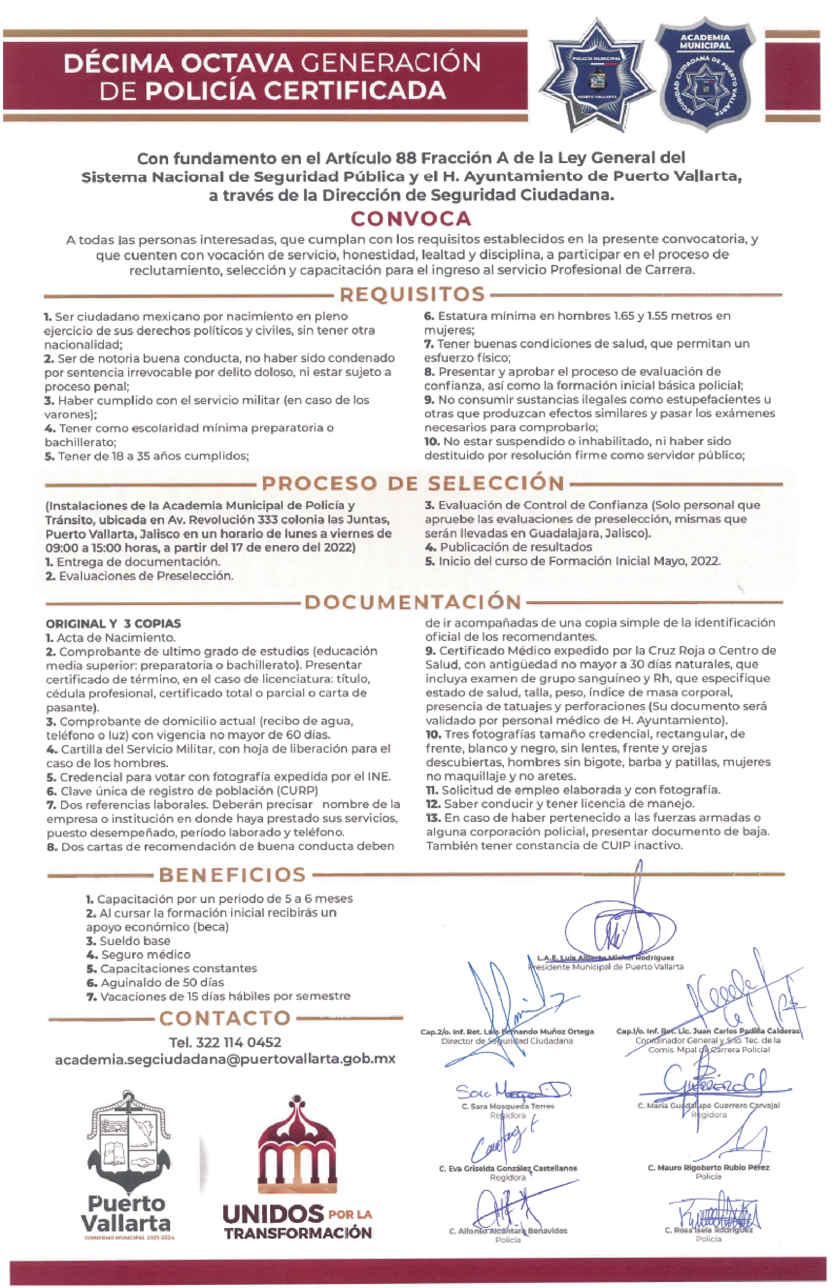 Noticias de Puerto Vallarta | NotiespacioPV | Lanzan convocatoria para reclutar elementos a la Academia de Policía