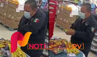 Noticias de Puerto Vallarta | NotiespacioPV | Exhiben en redes sociales a policía por robar dulces y medicamentos en Tabasco