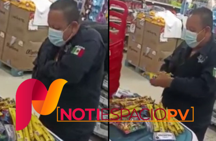 Noticias de Puerto Vallarta | NotiespacioPV | Exhiben en redes sociales a policía por robar dulces y medicamentos en Tabasco
