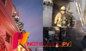 Rescatan bomberos a 15 personas de una vecindad en llamas