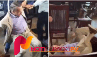 Notiespacio PV | Video: Alfredo Adame nuevamente se va a los golpes y termina en el suelo...ahora dos veces