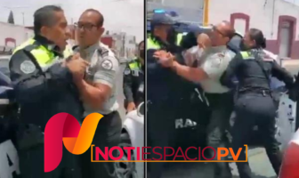 Notiespacio PV | VIDEO. Elemento de la Guardia Nacional agrede a policías en Puebla