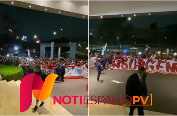 Noticias de Puerto Vallarta | NotiespacioPV | VIDEO: Aficionados de Chivas reclaman a jugadores y causan destrozos en hotel
