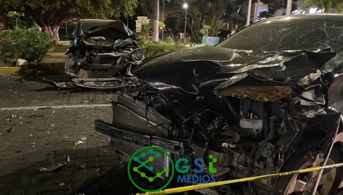 Fuerte accidente en la Medina Ascencio; motociclista seriamente lesionado