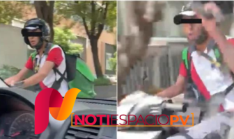 Noticias de Puerto Vallarta | NotiespacioPV | VIDEO. Repartidor de comida agrede vehículo donde viajaba una familia