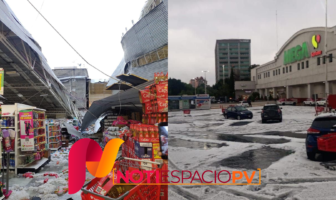 Noticias de Puerto Vallarta | NotiespacioPV | VIDEO: Cae techo de supermercado por granizada en la Ciudad de México