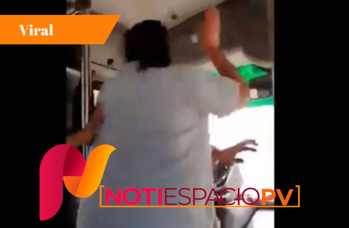 Noticias de Puerto Vallarta | NotiespacioPV | Pasajera le da zapes a chófer de autobús por no bajarla en parada prohibida