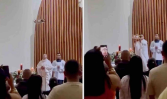 Noticias de Puerto Vallarta | NotiespacioPV | Niño Dios baja del techo durante misa y se hace viral