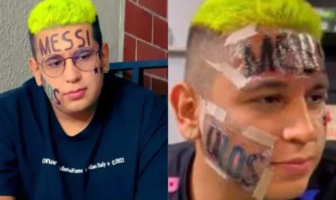 Noticias de Puerto Vallarta | NotiespacioPV | Se tatuó "Messi" en la frente y ahora pide ayuda para borrarse el tatuaje