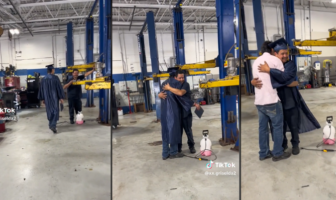 Noticias de Puerto Vallarta | NotiespacioPV | VIRAL: Joven sorprende a su padre mecánico con su título universitario en el taller