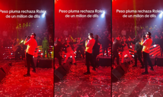 VIDEO: Peso Pluma rechaza el regalo de un fan durante concierto