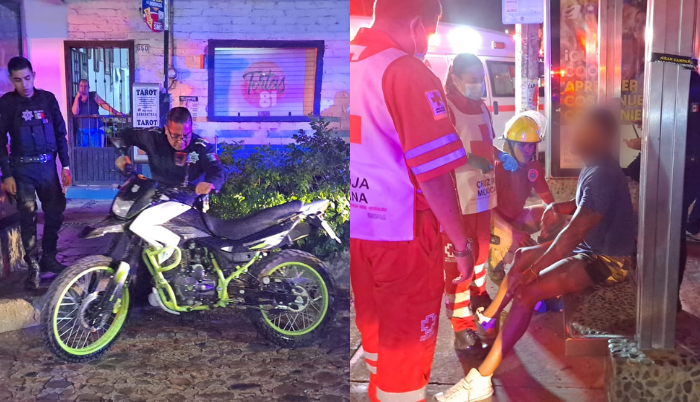 Motociclista es impactado mientras esperaba el 'siga' del semáforo en La Vena