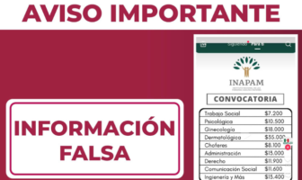 Alertan sobre FALSA convocatoria del INAPAM