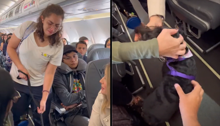 VIDEO: Pasajeros apoyan a joven para evitar que Viva Aerobús la bajara del vuelo