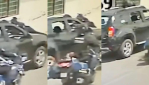 VIDEO: Se niega a pagar el parquímetro y se lleva en el cofre a un policía