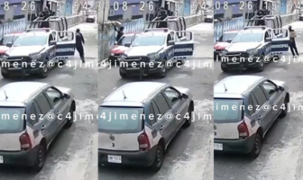 Captan a policías robando cartón de cervezas en Edomex