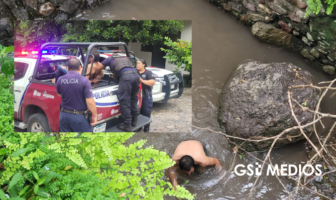 Bomberos rescatan a hombre de canal en El Caloso