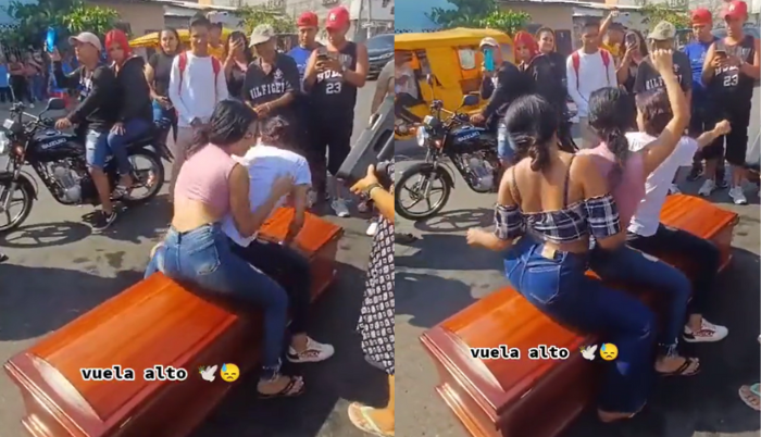 Inusual despedida: Jóvenes se despiden de amiga bailando reggaetón sobre el ataúd