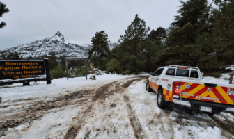 Cierran el Parque Nacional Nevado de Colima por granizada