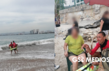 Rescatan a turista en playa de Puerto Vallarta pese a bandera roja