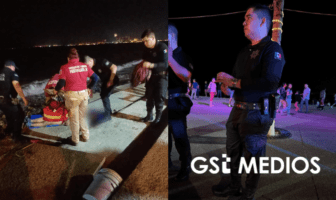 Policía salva a turista de ahogarse en el Malecón de Puerto Vallarta
