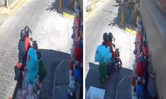 Motociclista roba peluche gigante de Pokémon el Día de San Valentín