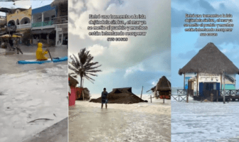 VIDEO: Frente Frío provoca severas inundaciones en Holbox