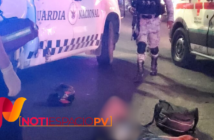 Motociclista herido tras accidente con patrulla de la GN en Vallarta