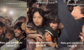 Natanael Cano causa indignación al arrojar celular de una fan