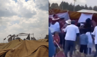 Edomex: 58 heridos por desplome de lona en mitin de candidato morenista