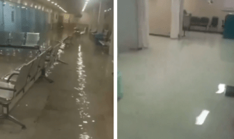 Clínica 7 del IMSS en San Pedro inundada tras paso de Alberto
