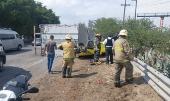 Accidente vial en carretera Chapala-Guadalajara deja cinco lesionados