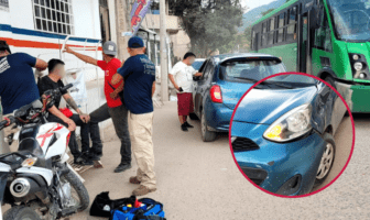 Motociclista y vehículo compacto protagonizan accidente vial en Brisas del Pacífico Motociclista y vehículo compacto protagonizan accidente vial en Brisas del Pacífico