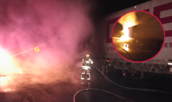 Se incendia tractocamión en la autopista Guadalajara-Colima