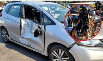 Accidente en avenida Fluvial Vallarta deja a un motociclista con lesiones graves Accidente en avenida Fluvial Vallarta deja a un motociclista con lesiones graves