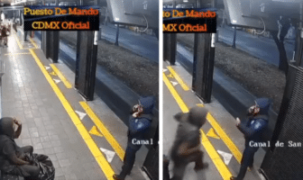 VIDEO: Sujeto arroja a mujer policía al paso del metrobús en CDMX