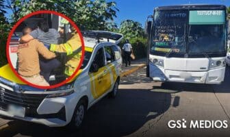 Accidente entre taxi y camión deja una pasajera lesionada en Puerto Vallarta Accidente entre taxi y camión deja una pasajera lesionada en Puerto Vallarta